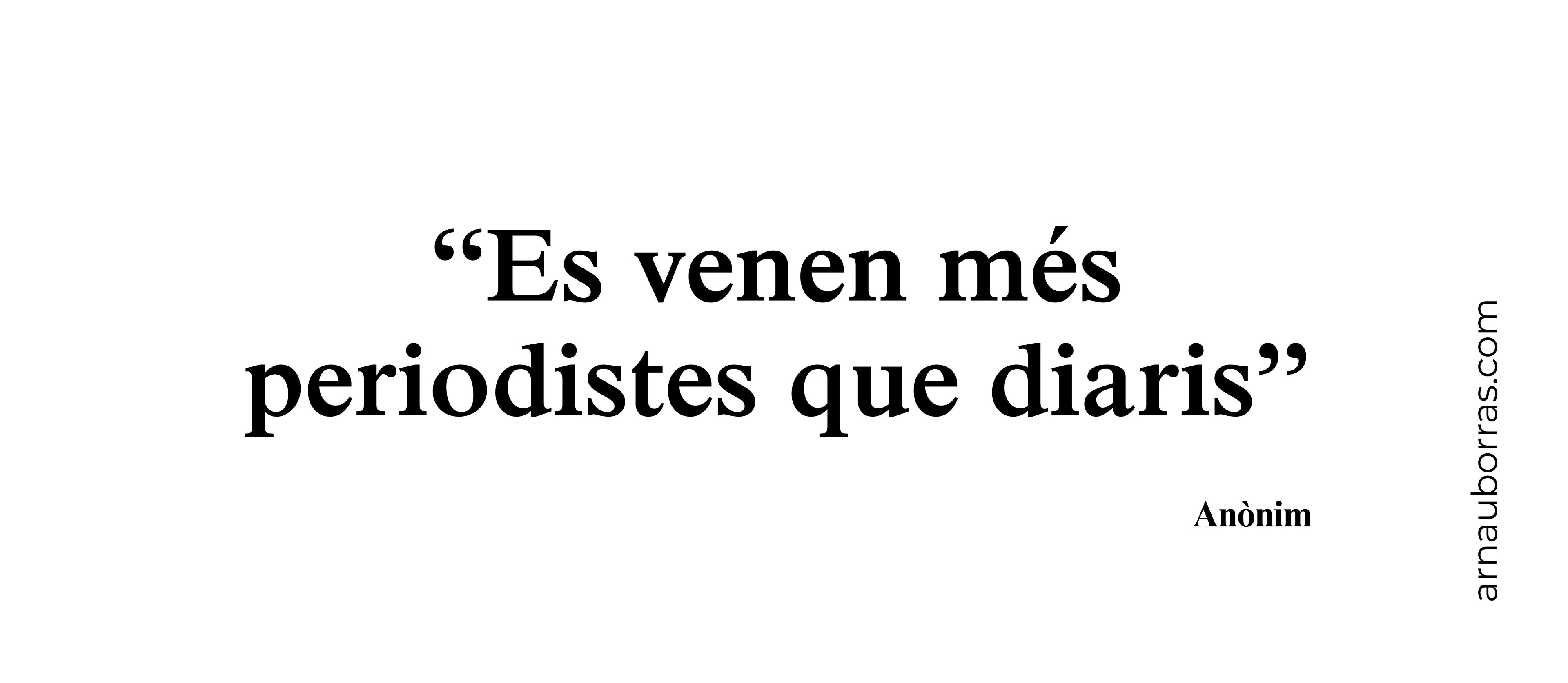 Tassa: "Es venen més periodistes que diaris"